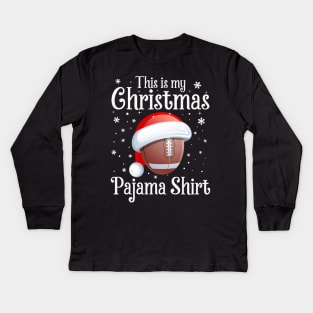 This Is My Christmas Rugby Pajama Shirt Kids Long Sleeve T-Shirt